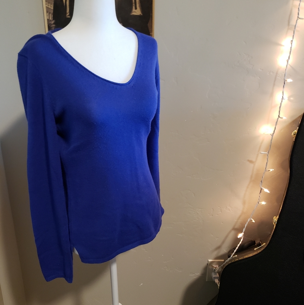 blue sweater